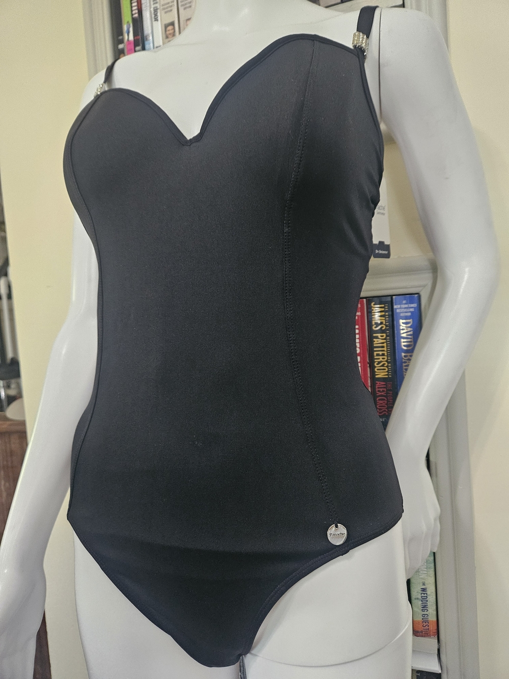 Panache Ava  Swimwear Black, One Piece, 32E, NWT